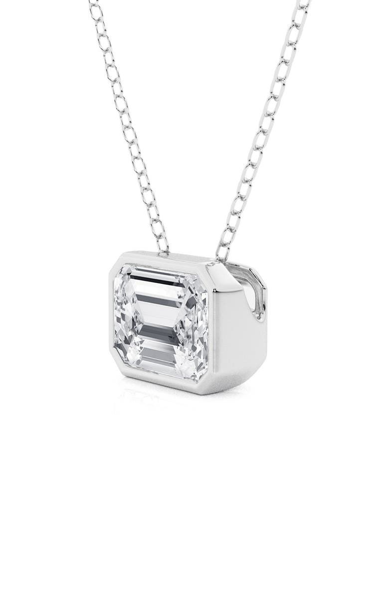 Badgley Mischka Collection 14K Gold Emerald Cut Lab-Created Diamond Pendant Necklace - 1.0ct, Alternate, color,