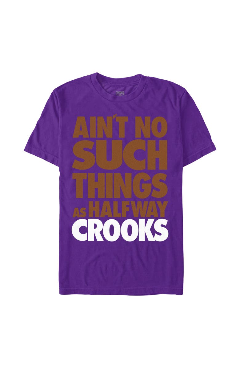 Crooks & Castles Men's Crooks & Castles Ain't No Such Things Quote Graphic T-Shirt, Main, color, Purple