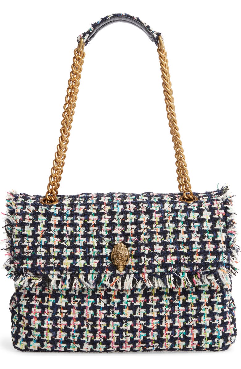 Kurt Geiger London Large Kensington Tweed Shoulder Bag, Main, color, Multi