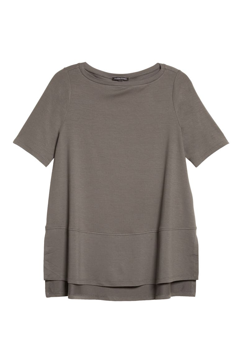 Boatneck Jersey Top, Alternate, color, SLATE