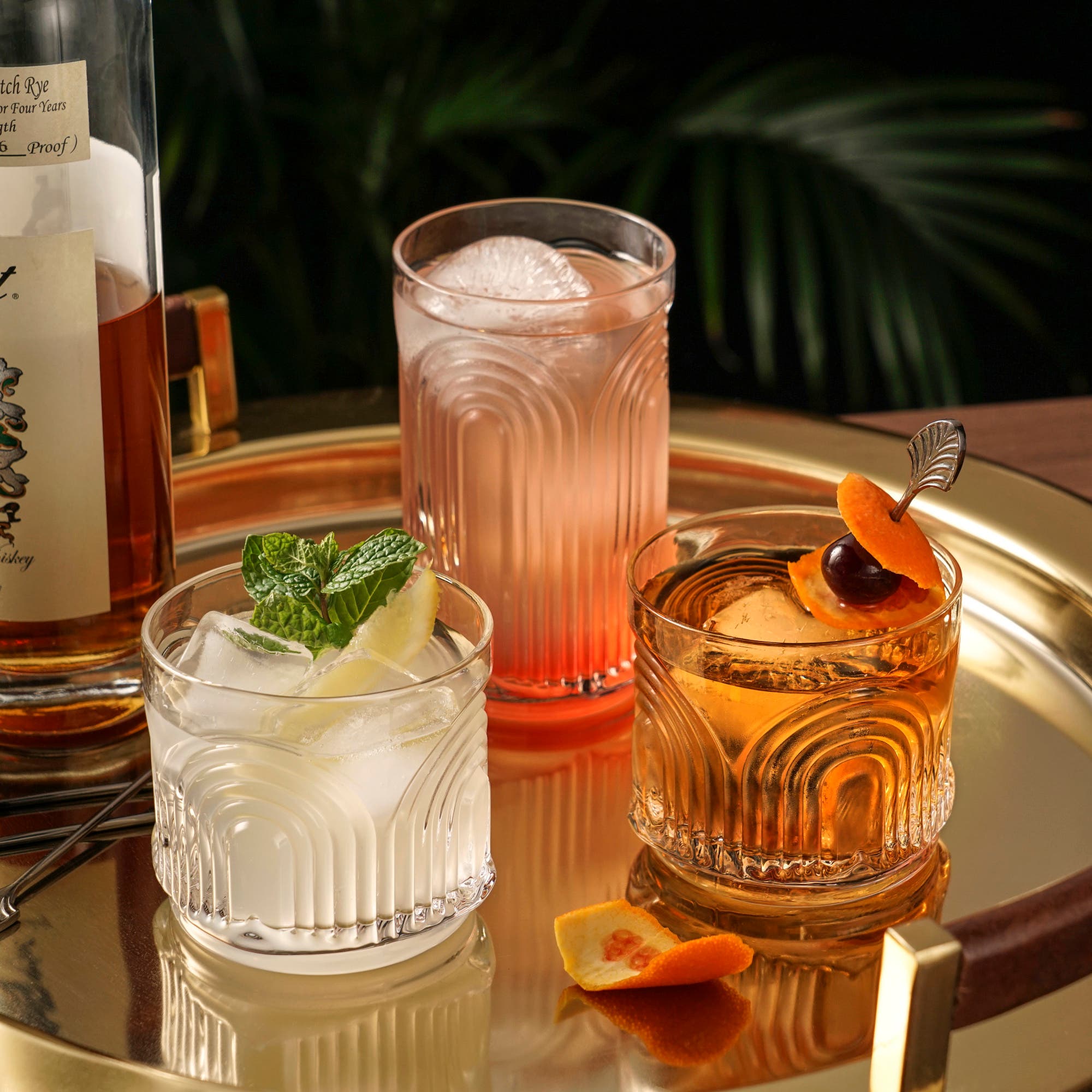 Viski Deco Beau Crystal Highball Glasses - Thumbnail 5