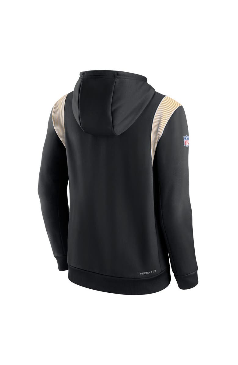 Nike Men's Nike Black Pittsburgh Steelers Sideline Athletic Stack Performance Pullover Hoodie, Alternate, color, 