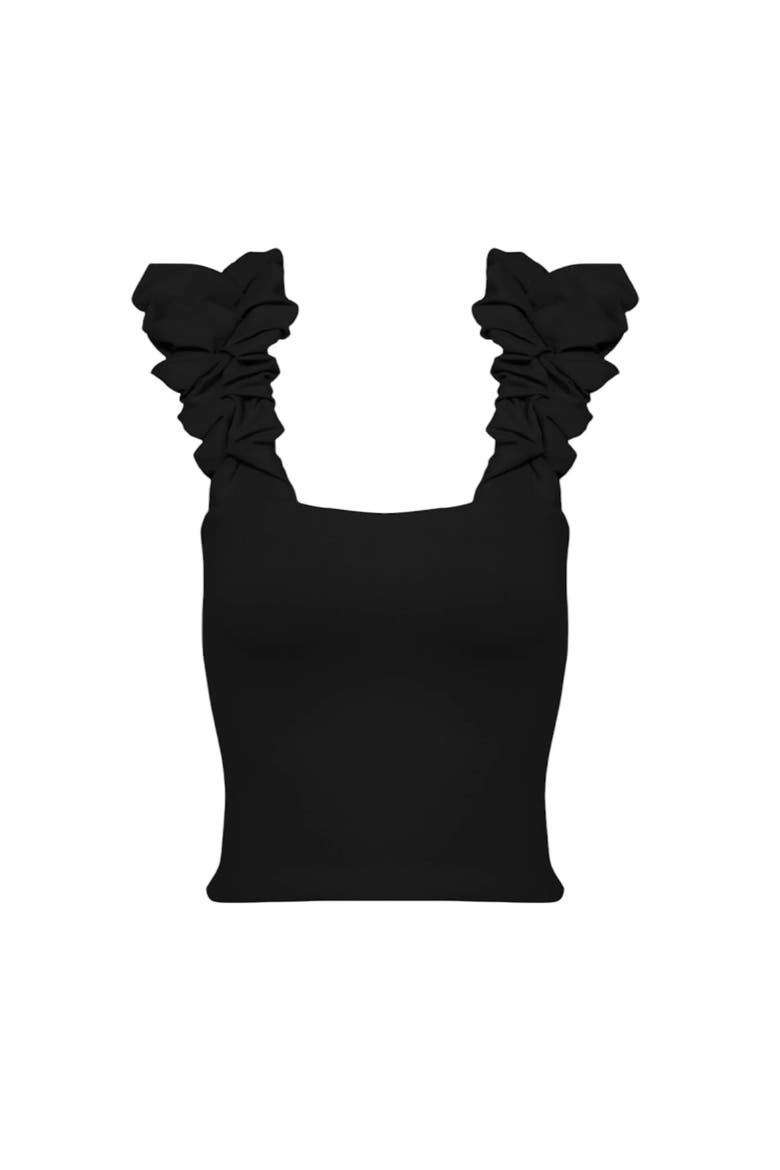 Scrunchie Tank, Alternate, color, Black
