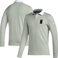 adidas Men's adidas 2023 Player Gray Houston Dynamo FC Travel Long Sleeve Polo
