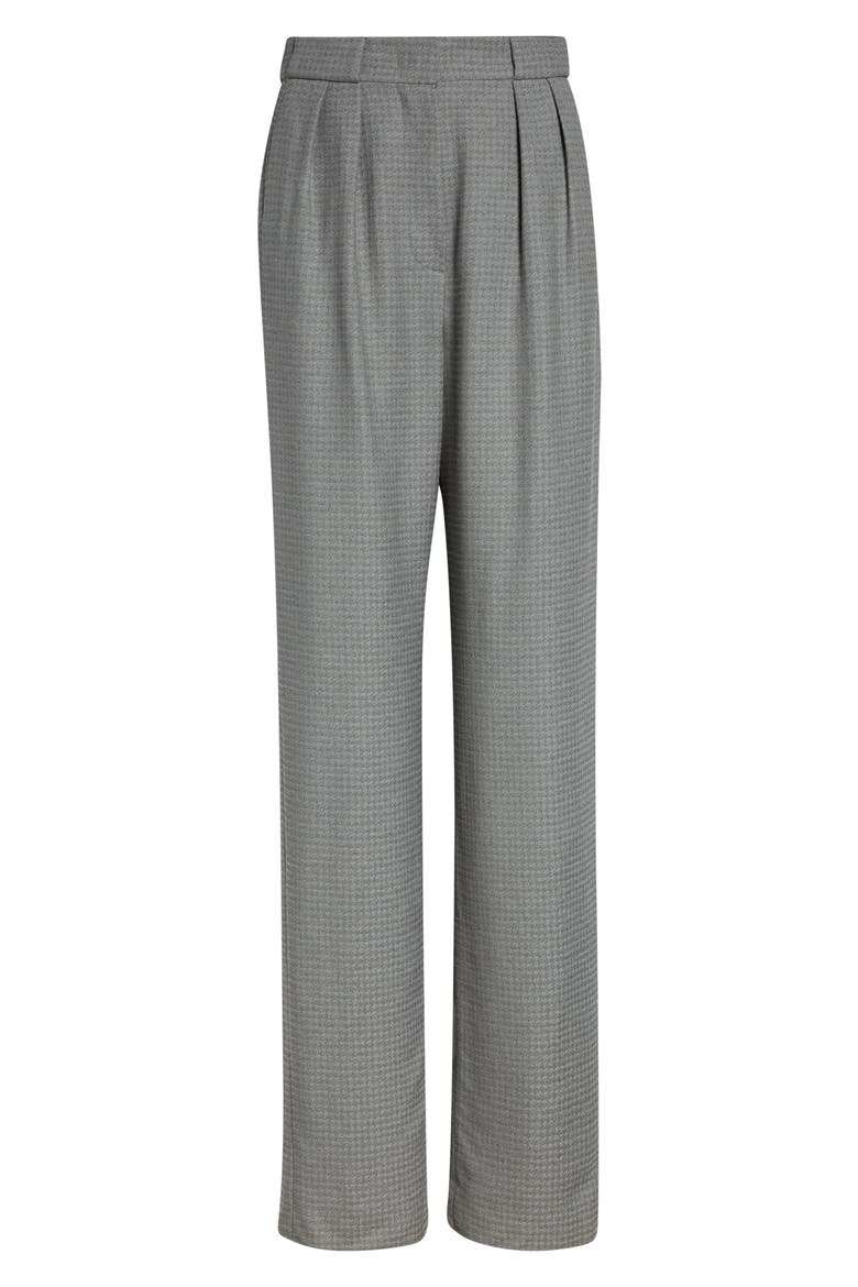 Pleated Virgin Wool Blend Trousers, Main, color, CHARCOAL