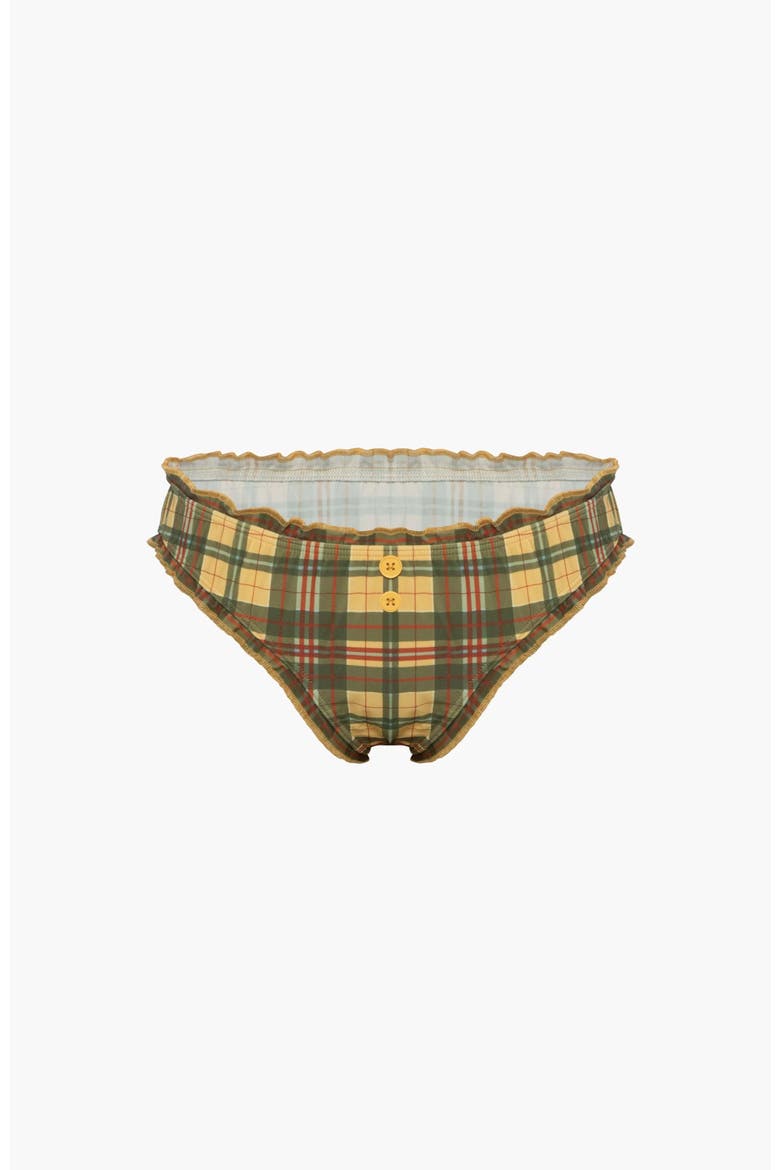 Bloomer Bikini Bottom, Main, color, Yellow Plaid