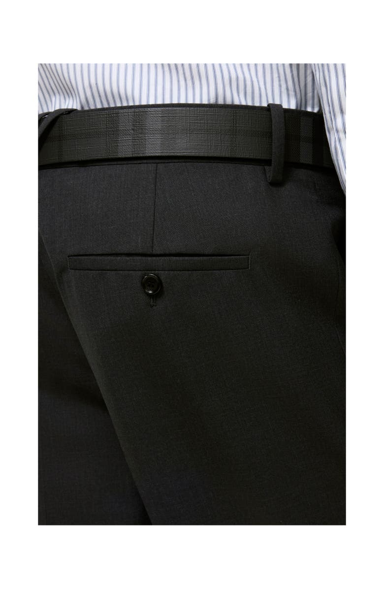 Burberry Wool Bond Tailored Trousers, Alternate, color, Iron Grey