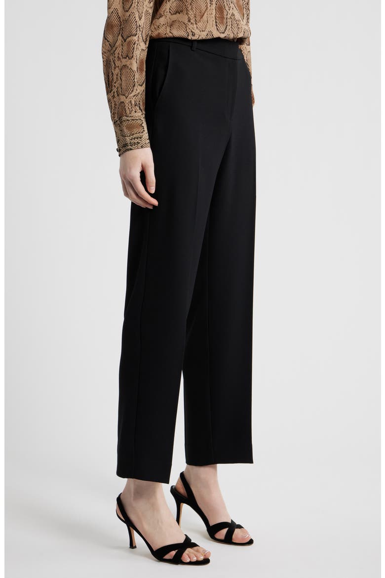 Gloria Crepe Ankle Pants, Alternate, color, BLACK