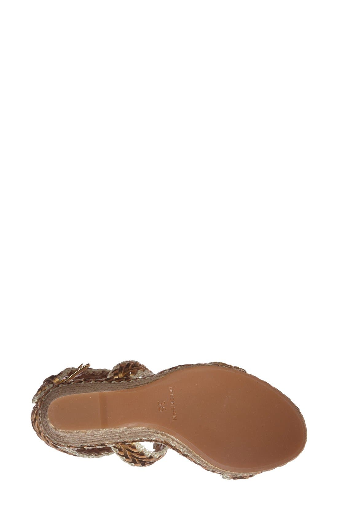 'Lilah' Espadrille Wedge Sandal, Alternate, color, GOLD/ NATURAL