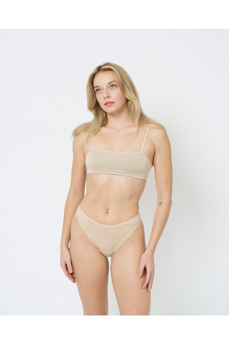 High Rise Bikini, Main, color, Beige