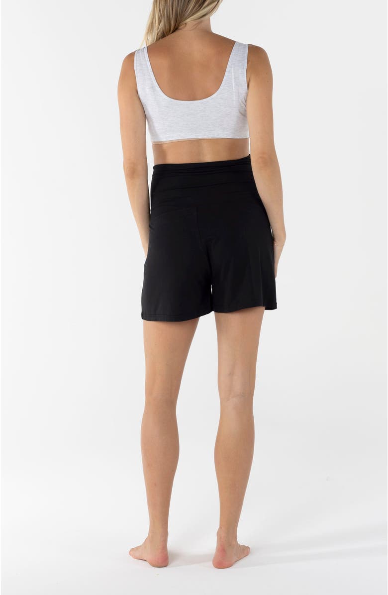 Angel Maternity Maternity Lounge Shorts, Alternate, color, Black