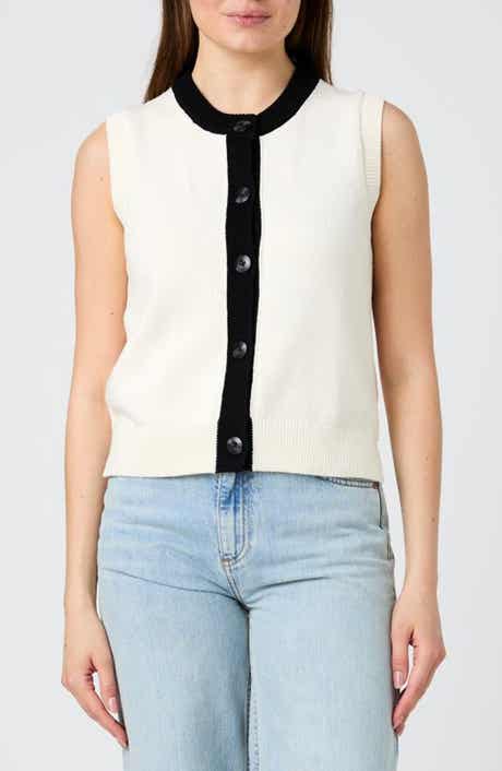 Mozart Sleeveless Cotton Sweater Vest