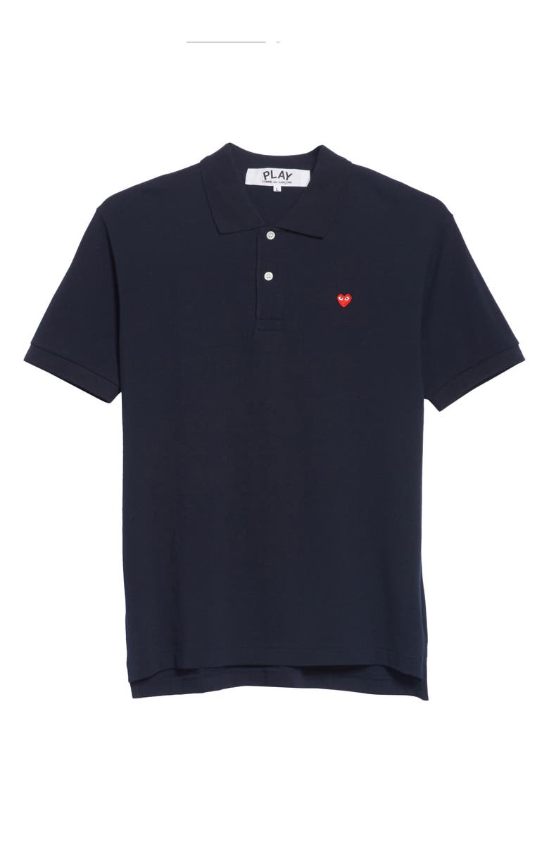 Comme des Garçons PLAY Cotton Piqué Polo, Alternate, color,
