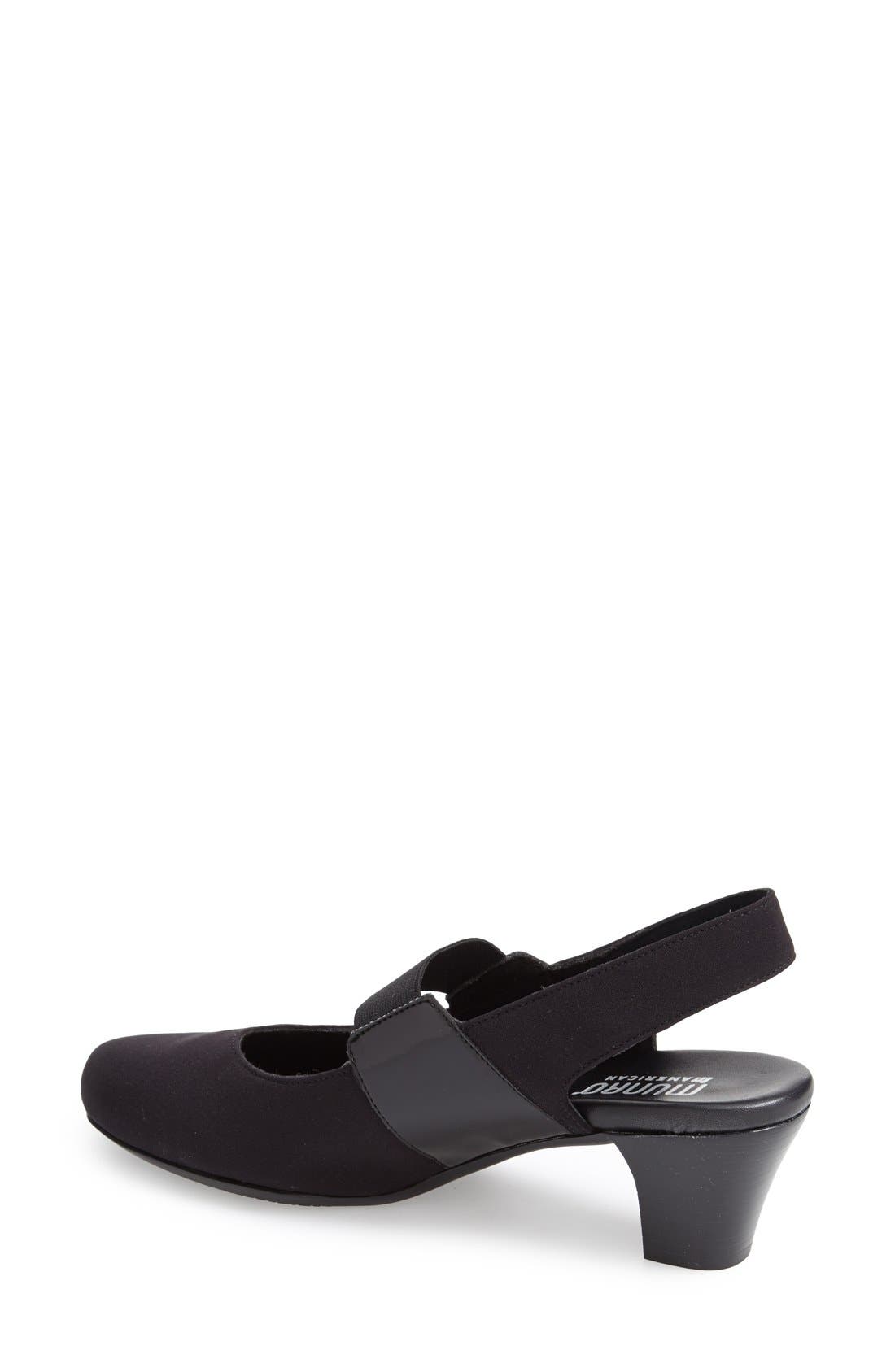 'Ella' Slingback Pump, Alternate, color, BLACK