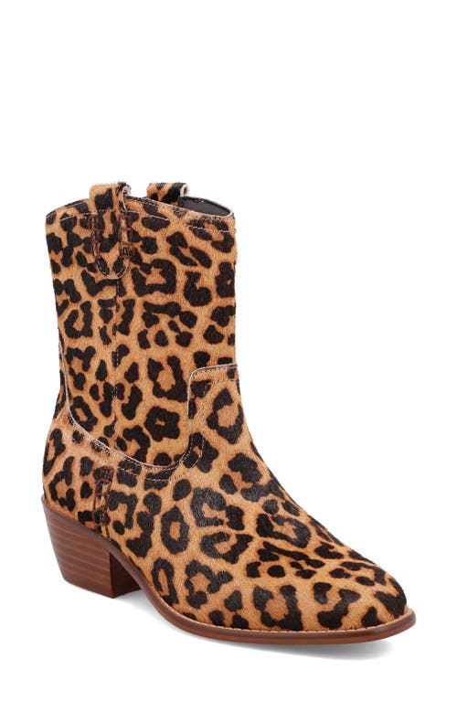 MIA Limited Edition Lauryn Genuine Calf Hair Bootie in Leopard Print at Nordstrom, Size 9
