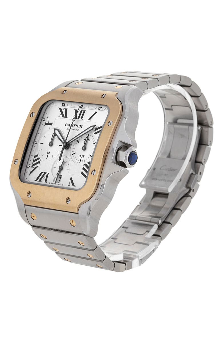 Watchfinder & Co. Cartier Preowned Santos de Cartier Bracelet Watch, 43.3mm, Alternate, color, 