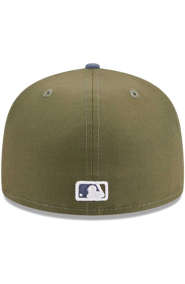 New Era Men's New Era Olive/Blue Chicago Cubs 59FIFTY Fitted Hat, Alternate, color, 