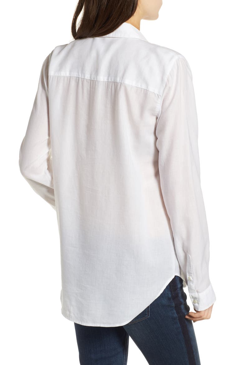 Drapey Classic Shirt, Alternate, color, WHITE