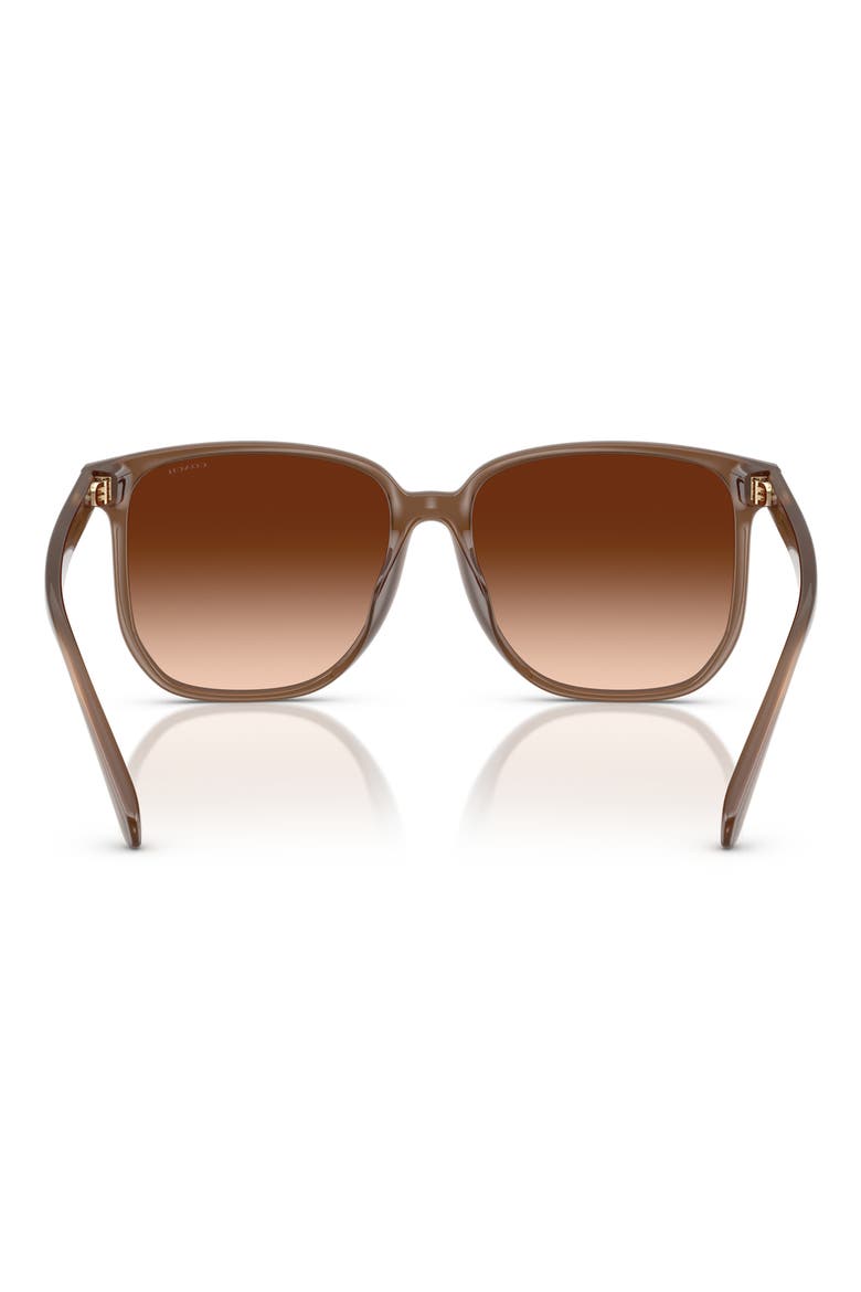 58mm Gradient Square Sunglasses, Alternate, color, MILKY BROWN / BROWN GRADIENT