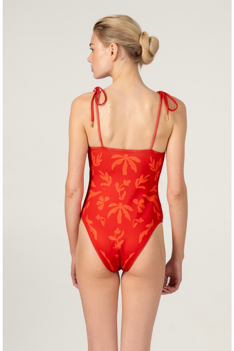 Scarlet Safari Reversible One Piece Swimsuit, Alternate, color, Red