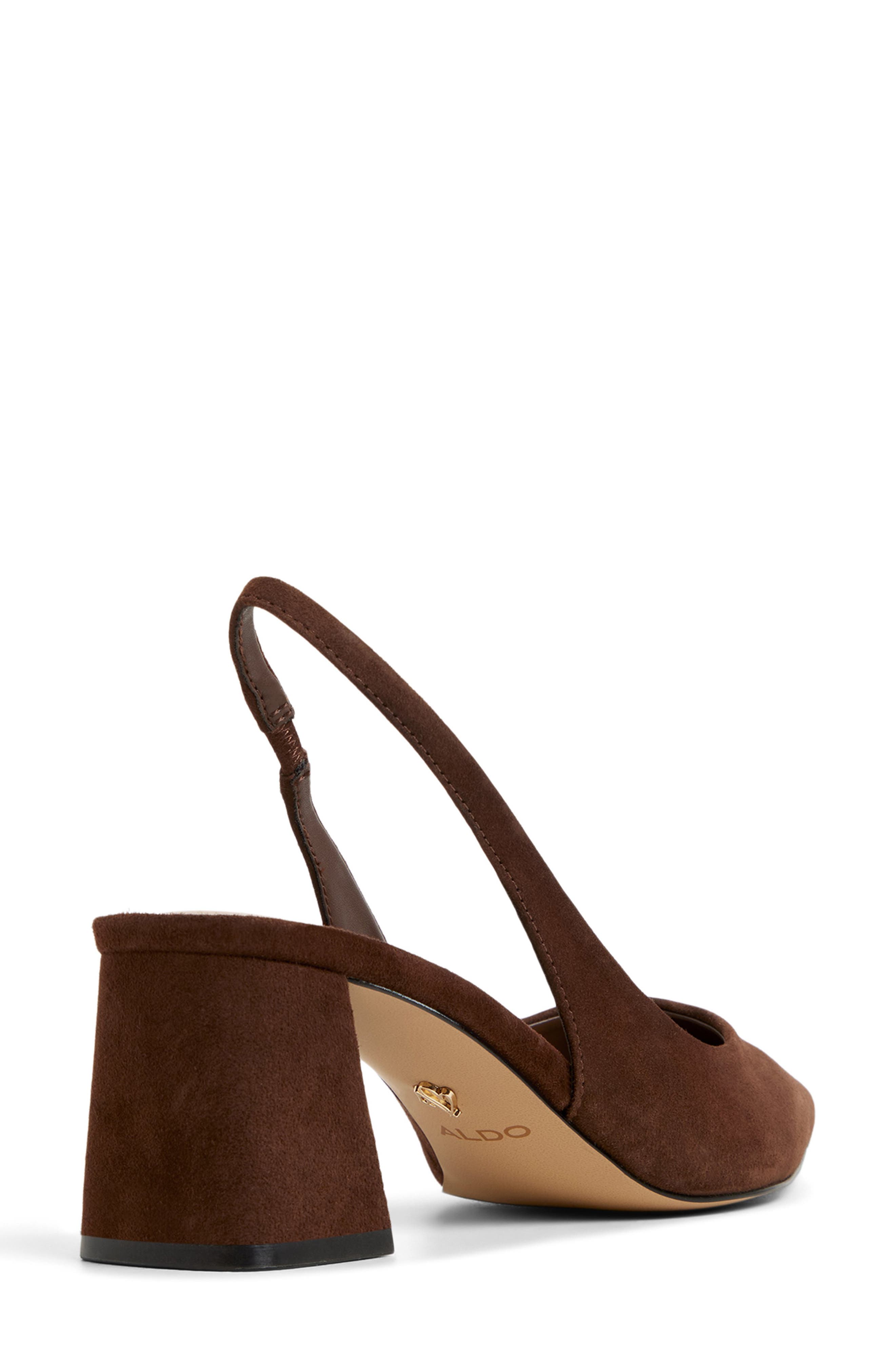 ALDO Uliana Slingback Pointed Toe Pump, Alternate, color, Dark Brown