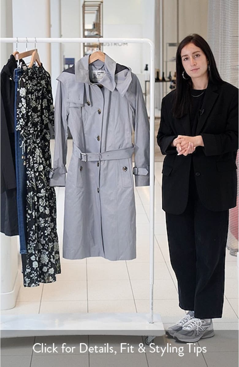 Water Resistant Belted Trench Coat with Removable Liner, sales video thumbnail