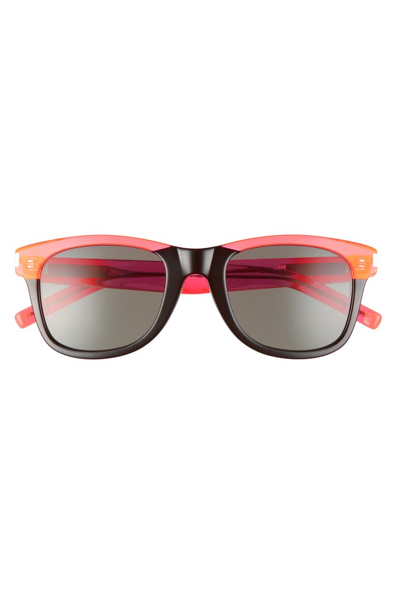 50mm Sunglasses, Alternate, color, SHINY TRANSPARENT ORANGE/ BLA