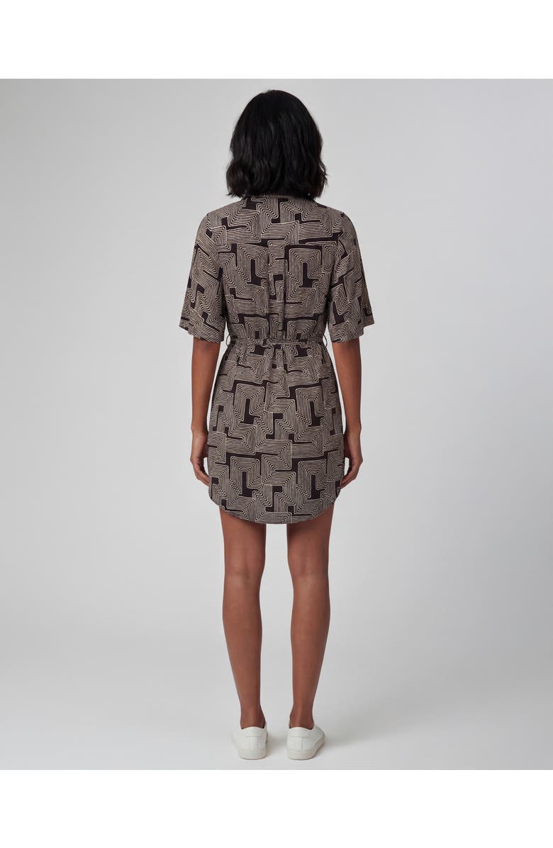 Lords of Harlech Inter Twine Womens Wrap Shirt Dress, Alternate, color, Inter Twine Black