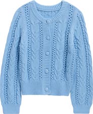 Freshman Kids' Cable Knit Cardigan