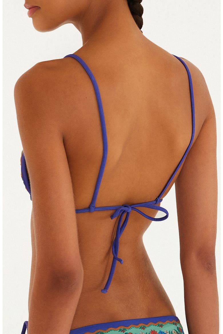 Fruit Beauty Triangle Bikini Top, Alternate, color, FADED GREEN
