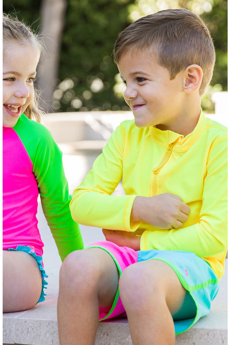 Long Sleeve Two-Piece Rashguard Swimsuit, Alternate, color, MULTI