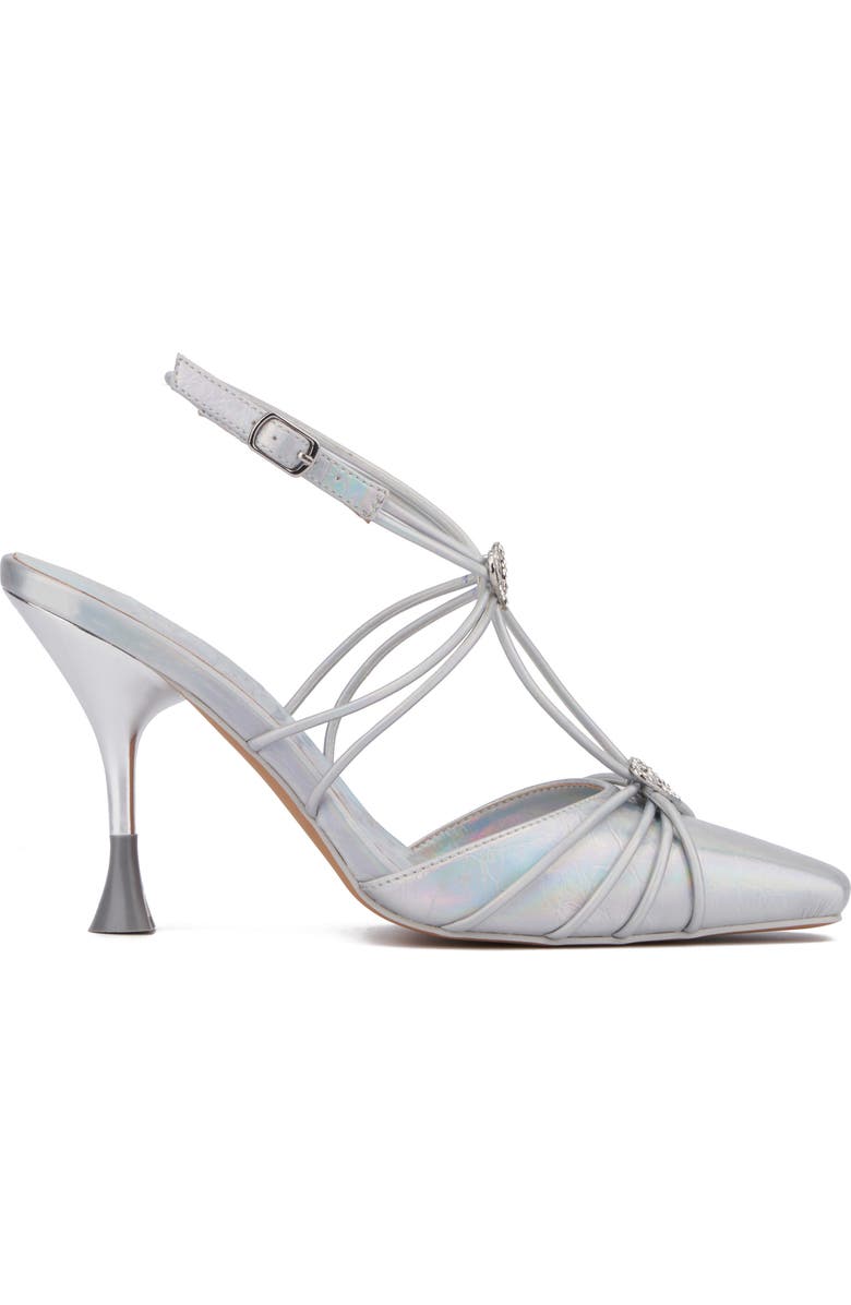 OLIVIA MILLER Celestial Pointed Toe Pump, Alternate, color, Silver