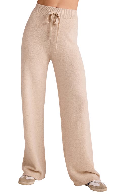 Bella Dahl Wide Leg Wool & Cashmere Sweater Pants In Neutral