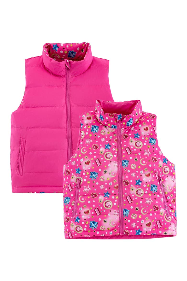 Kids' Casey Puffer Vest, Alternate, color, GEMS AND PEARLS