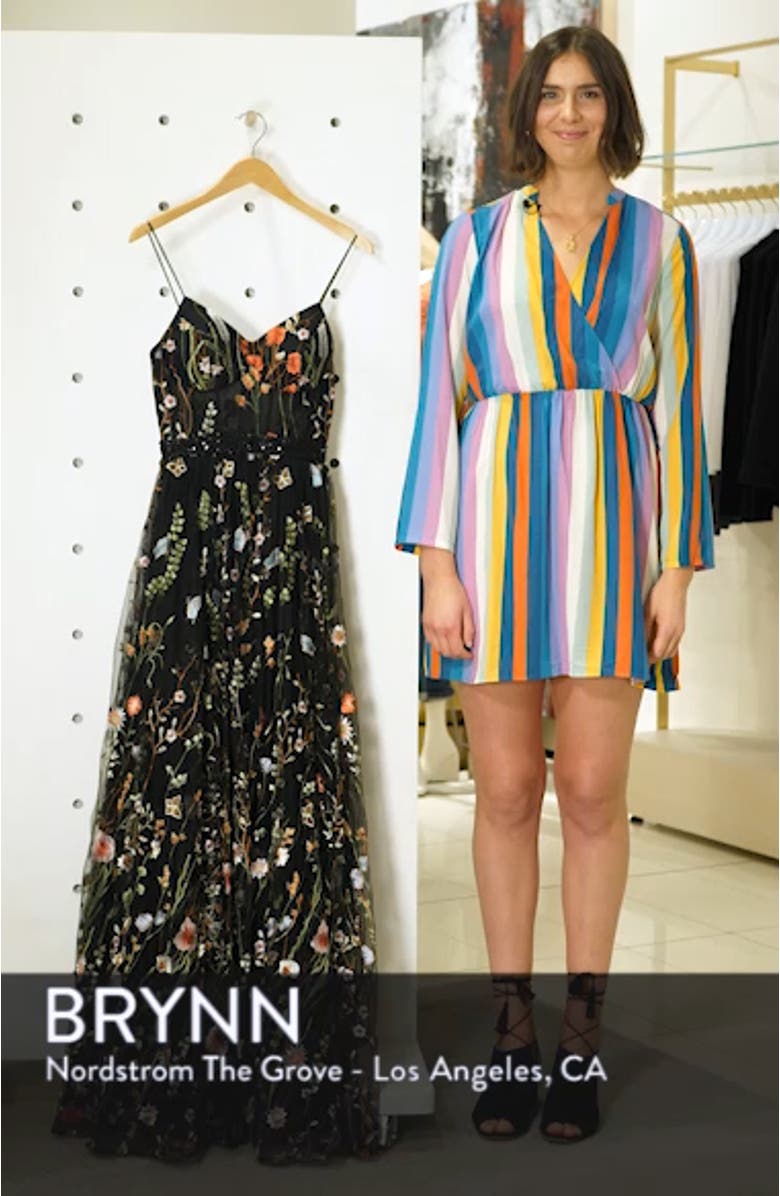 Embroidered Mesh Bustier Gown, sales video thumbnail