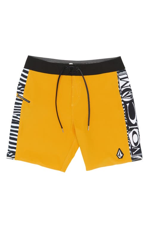 Volcom Marker Mod 20 Swim Trunks In Old Gold