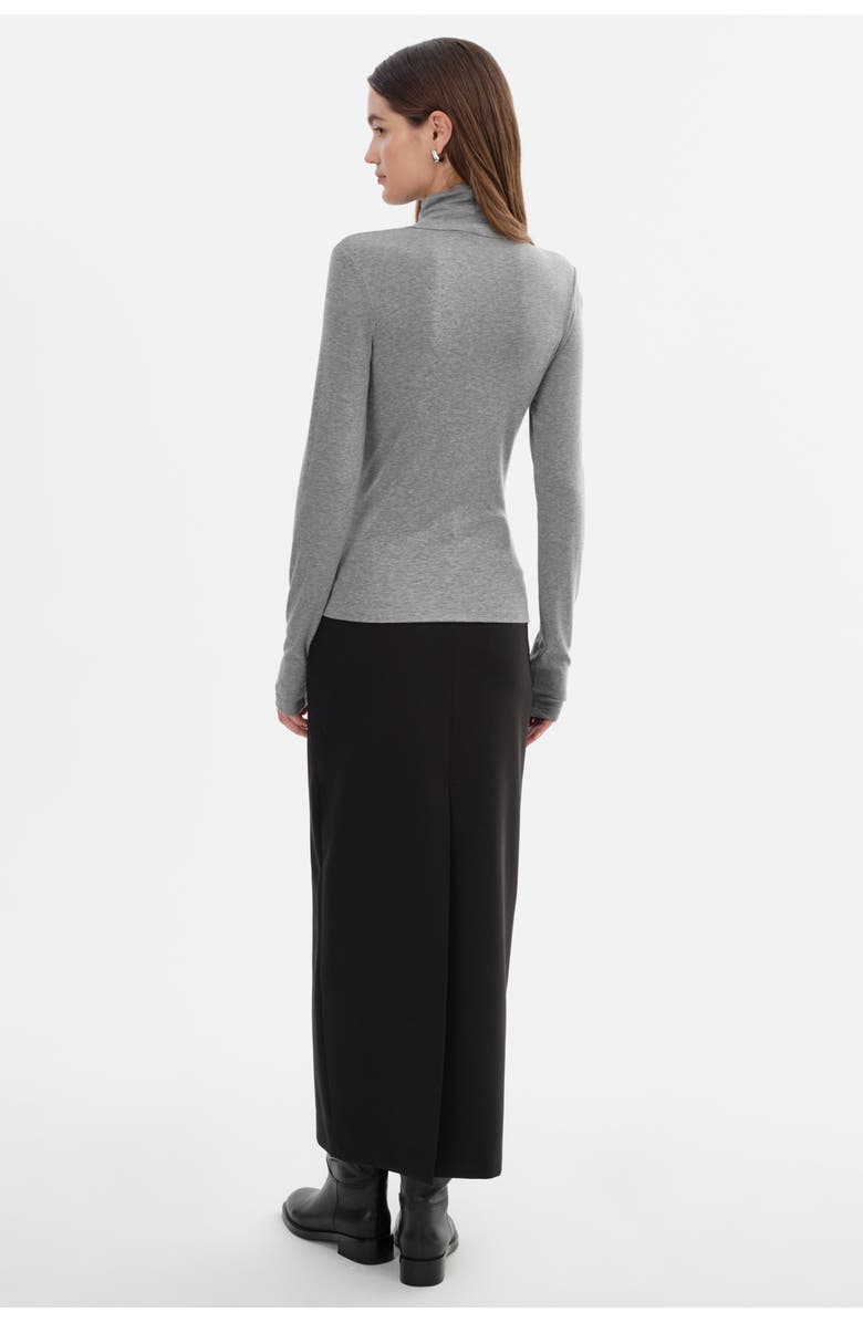 LAMARQUE Sadie | Long Sleeve Mockneck Top, Alternate, color, Heather Grey