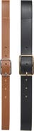 Steve Madden 2-for-1 Assorted Faux Leather Belts