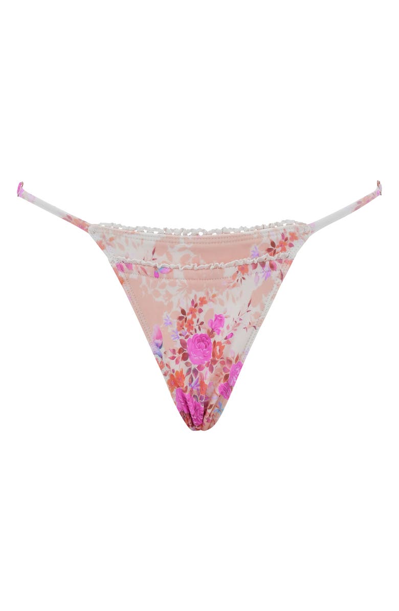 HOUSE OF CB Toulouse Ruffle Trim Bikini Bottoms, Alternate, color, Floral Print