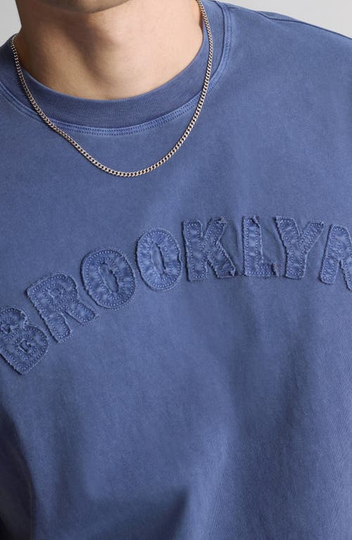 Brooklyn Industries Medieval Cotton Graphic T-shirt In Blue