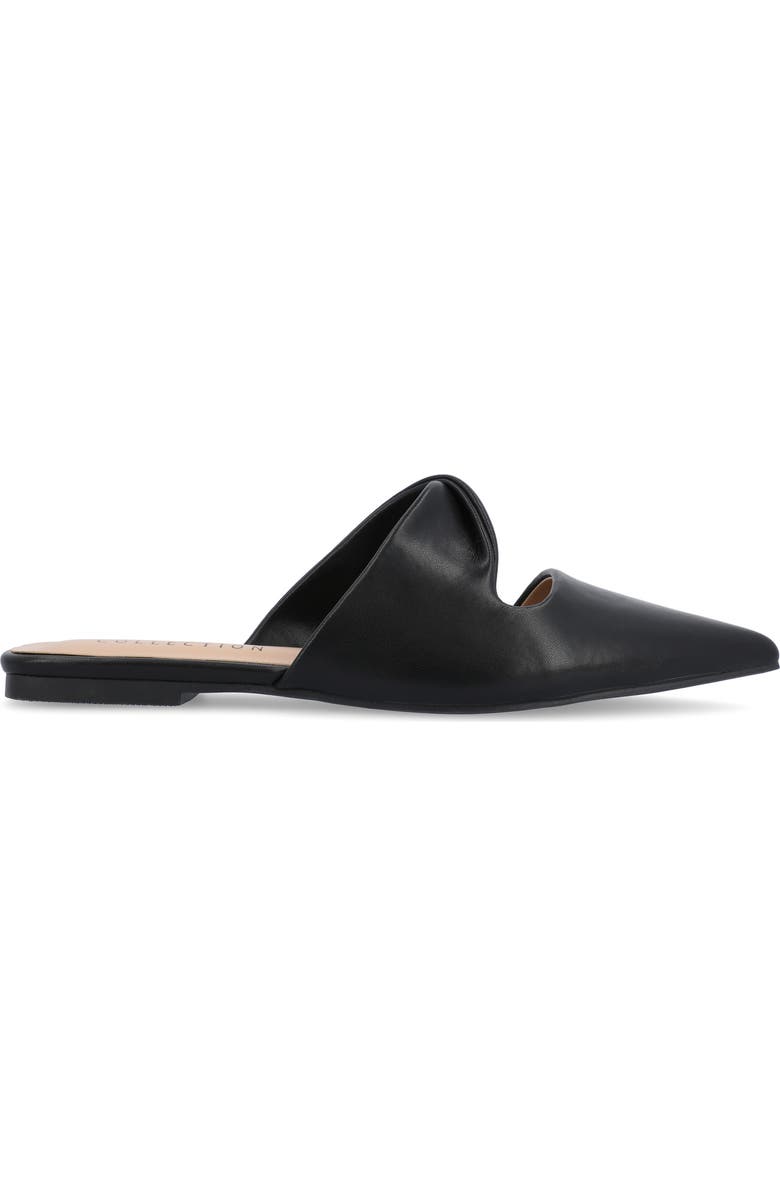 Journee Collection Enniss Flat Mule, Alternate, color, Black