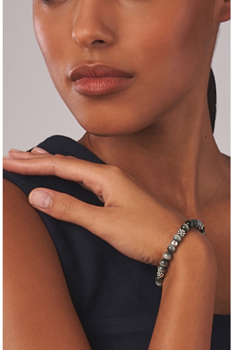 Signature Caviar Stone Beaded Stretch Bracelet (Nordstrom Exclusive), Alternate, color, EAGLE EYE
