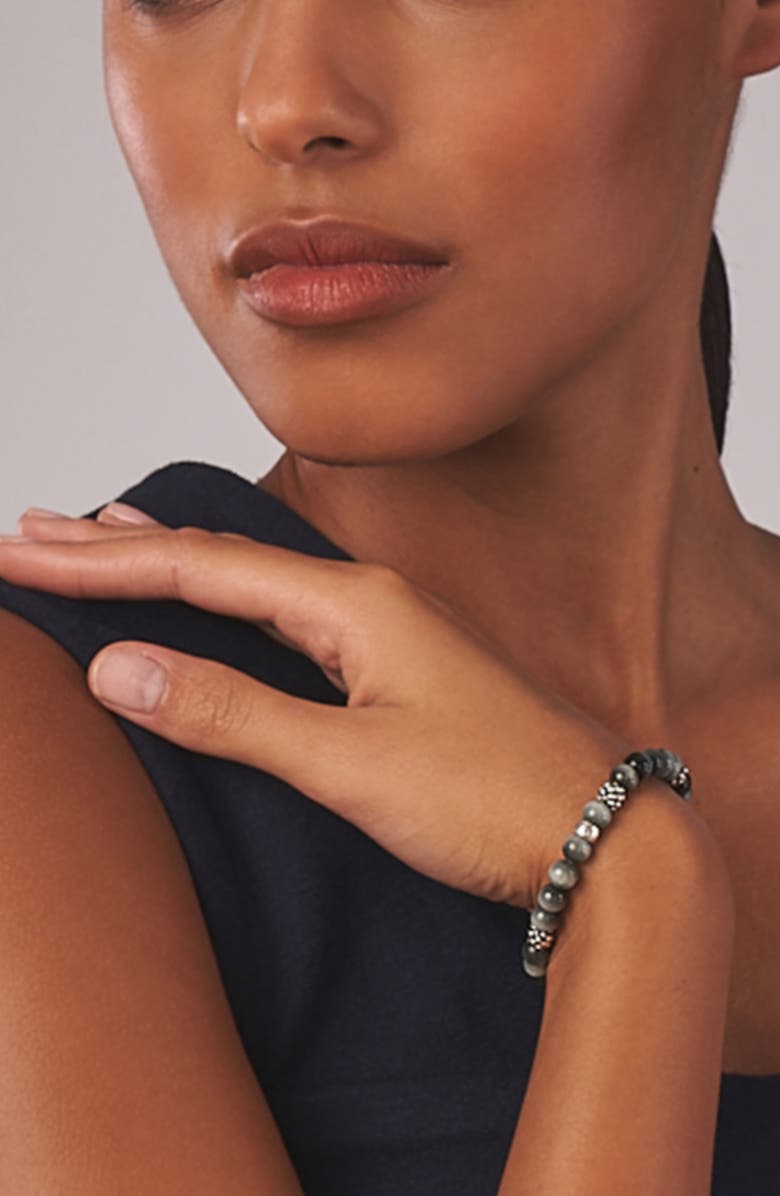 LAGOS Signature Caviar Stone Beaded Stretch Bracelet, Alternate, color,