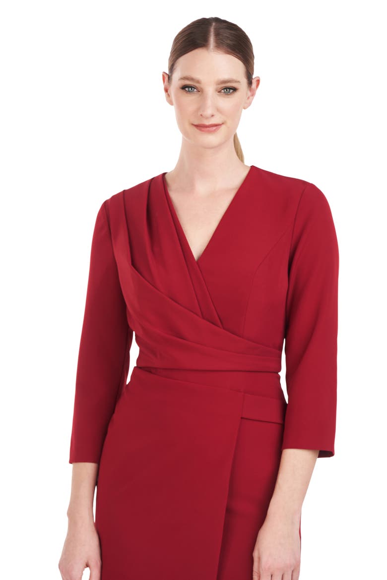 Phoenix Faux Wrap Gown, Alternate, color, RUBY WINE