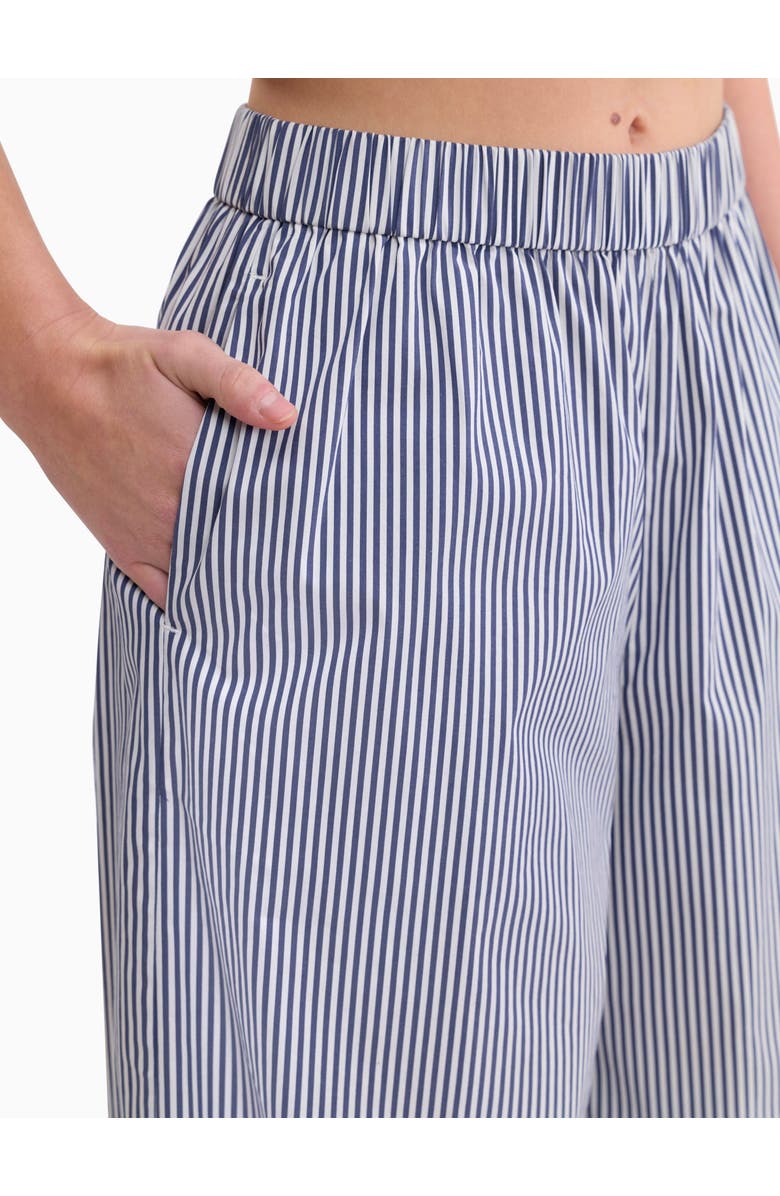 Rebecca Taylor Joselene Poplin Pant, Alternate, color, Navy Stripe