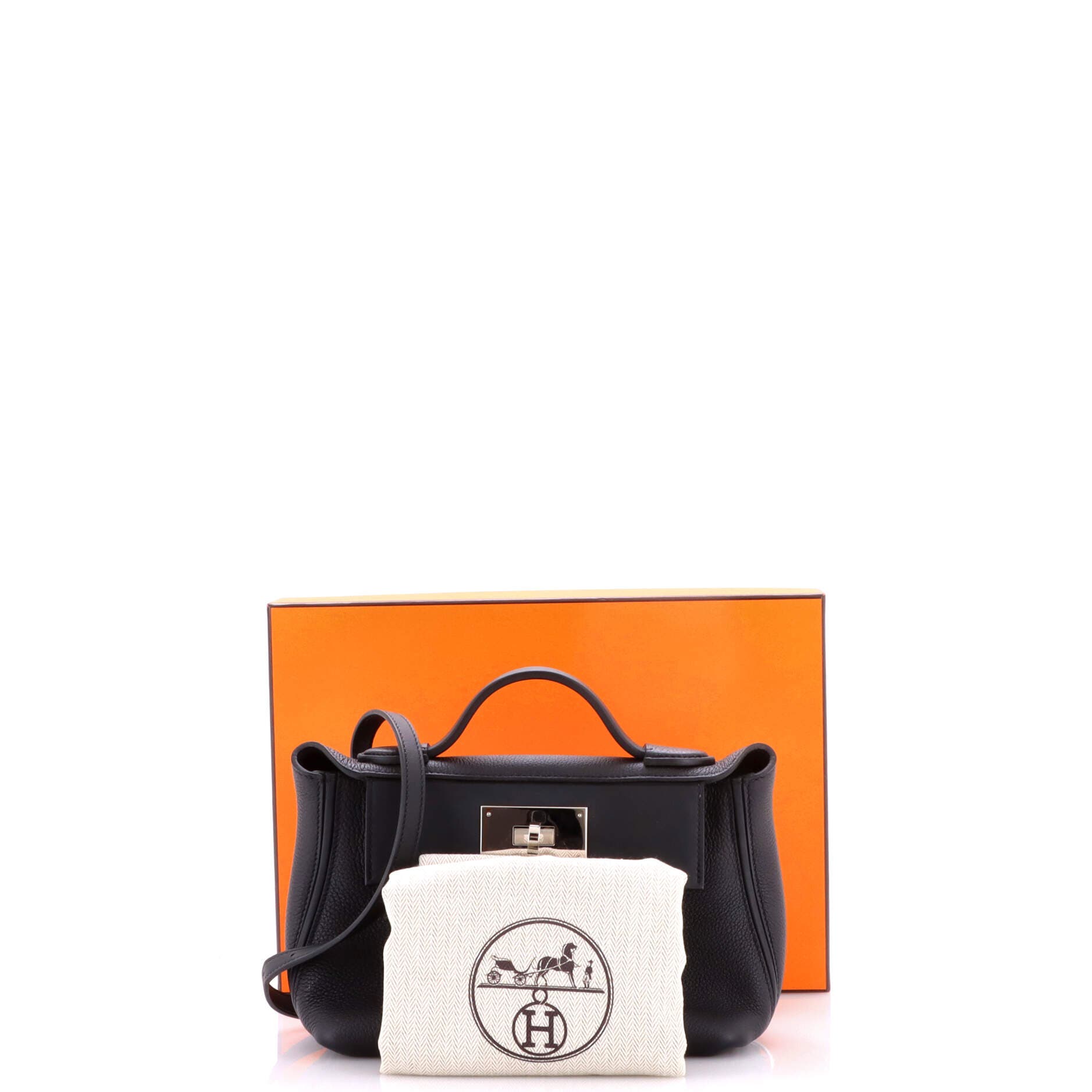 Pre-Owned Hermes 24/24 Bag Togo with Swift 21, Alternate, color, Noir