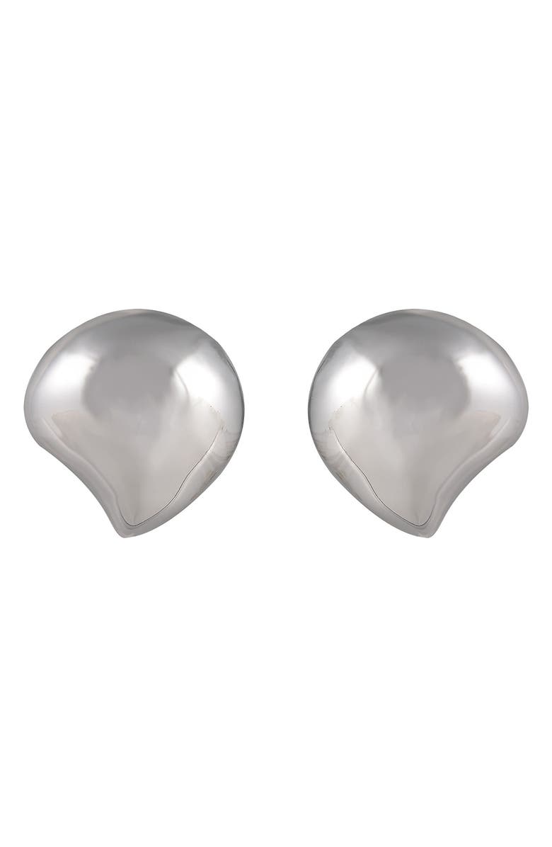 Rachel Roy Teardrop Button Earrings, Main, color, Silver