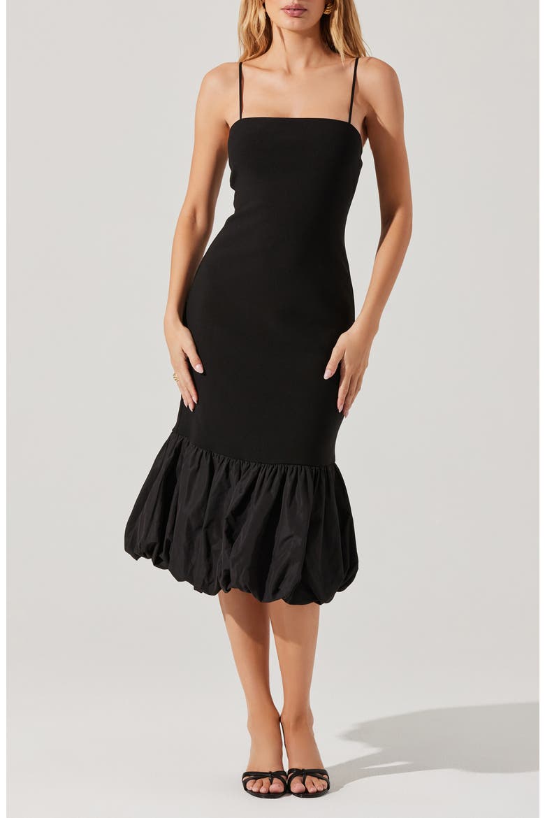 Brittnea Mermaid Dress, Main, color, BLACK