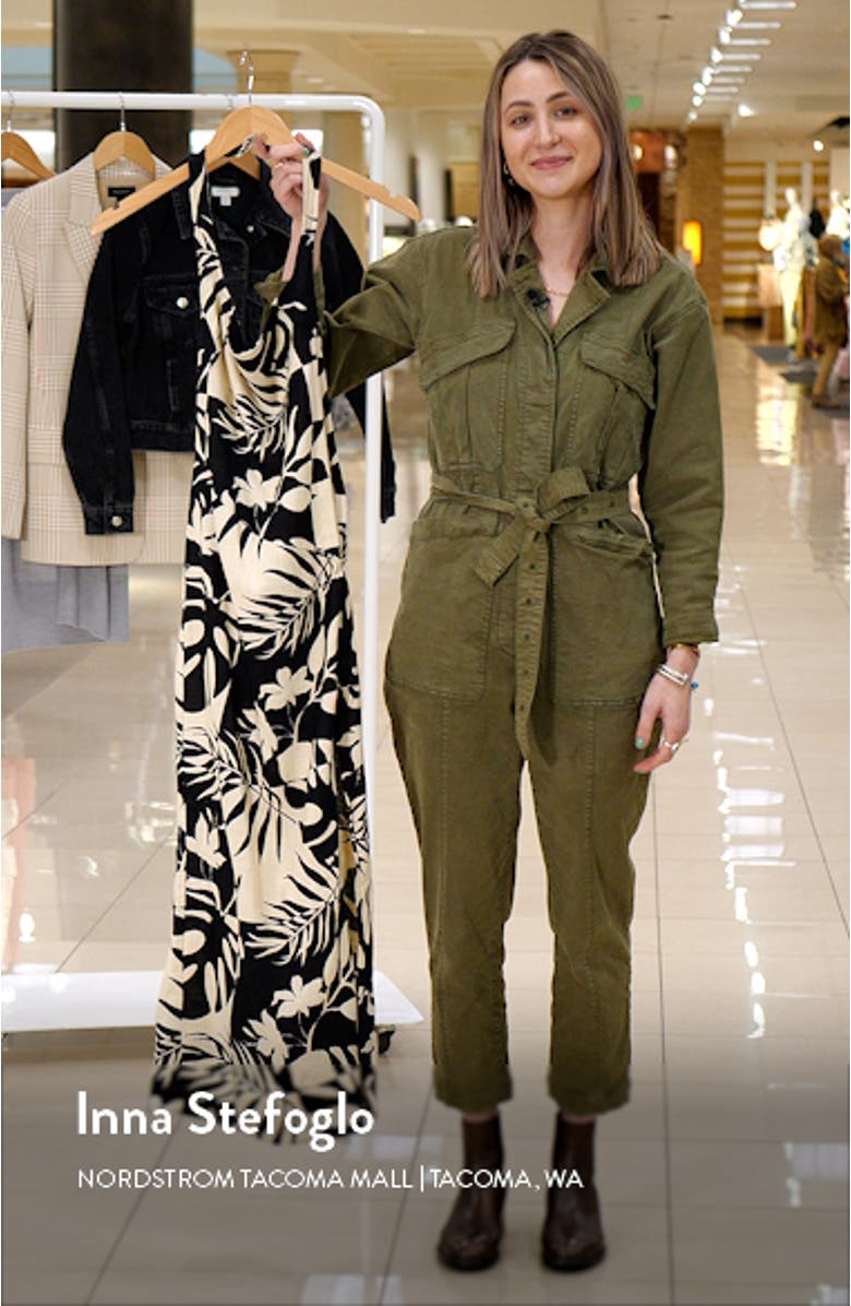 Floral Halter Neck Maxi Dress, sales video thumbnail