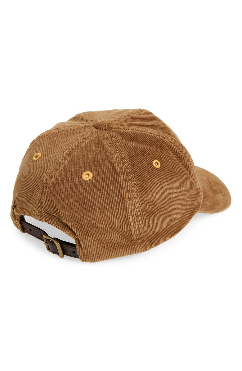 Double RL Logo Patch Cotton Corduroy Baseball Cap, Alternate, color, Tan